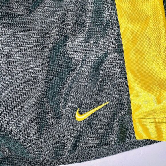 Nike Vintage Rare Dazzle Basketball Shorts Gray Gold Yellow Silky Satin Soft Med - Picture 5 of 12